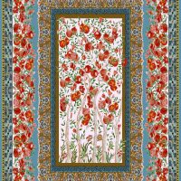 فرش ماشینی 700 شانه طرح باغ انار