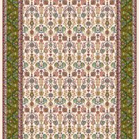 فرش ماشینی 700 شانه طرح شکوفه